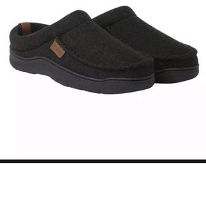 NEW! Dearfoams Men's Slippers Memory Foam Black Sizes S M L XL Fast Shipping NWT